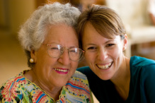 Photo of grandmother and granddaughter